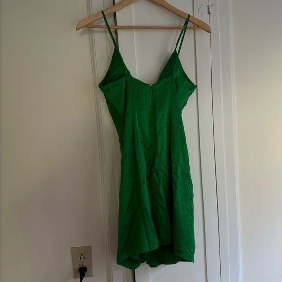 Cinq à Sept Green Lizzy Draped Silk Mini Dress sz 0 - Picture 10 of 13